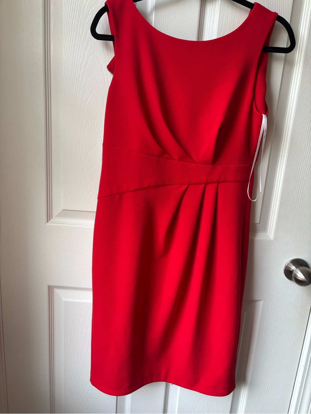 Calvin Klein Red Sleeveless Sheath Dress